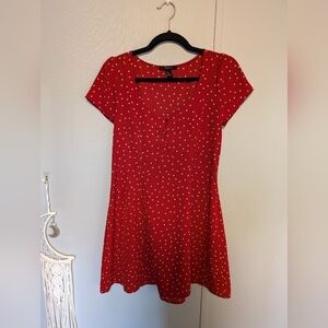 🔥 Forever 21 Red Polka Dot Dress